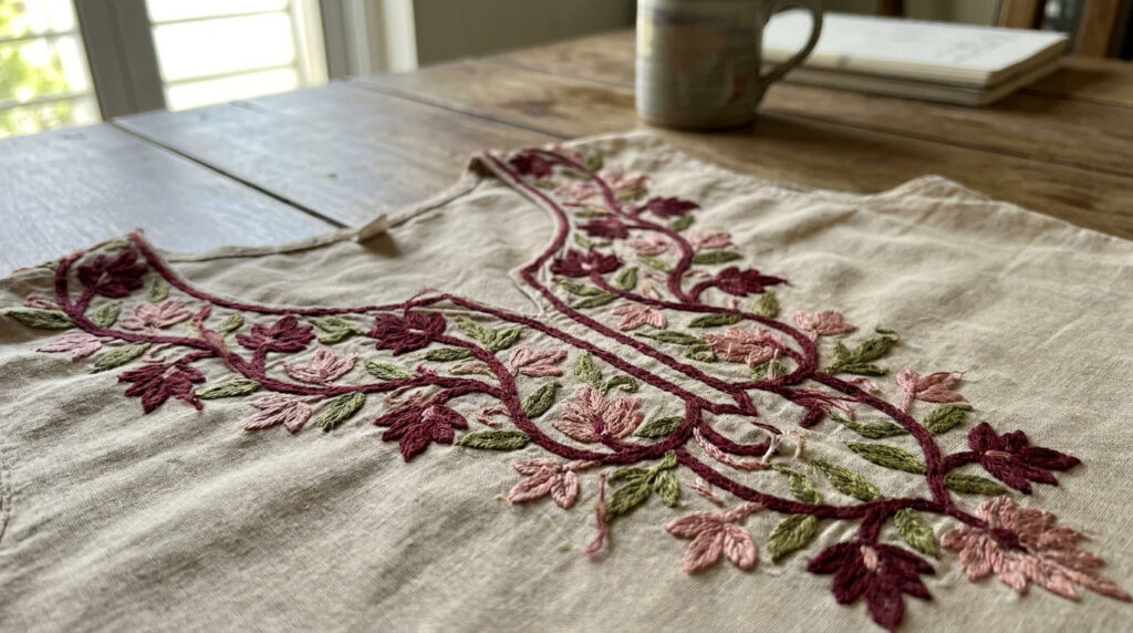 20 Stylish Neckline Embroidery Designs for Kurtis and Blouses